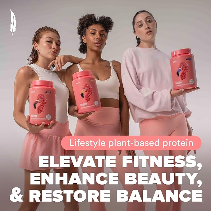 Fitmingo Vegan Protein Powder with Inositol, Collagen Boosters, Hyaluronic Acid and Vitamins | Low Carb, Dairy Free, Lactose Free, Low Calorie, 23g Plant Based Blueberry Protein Powder