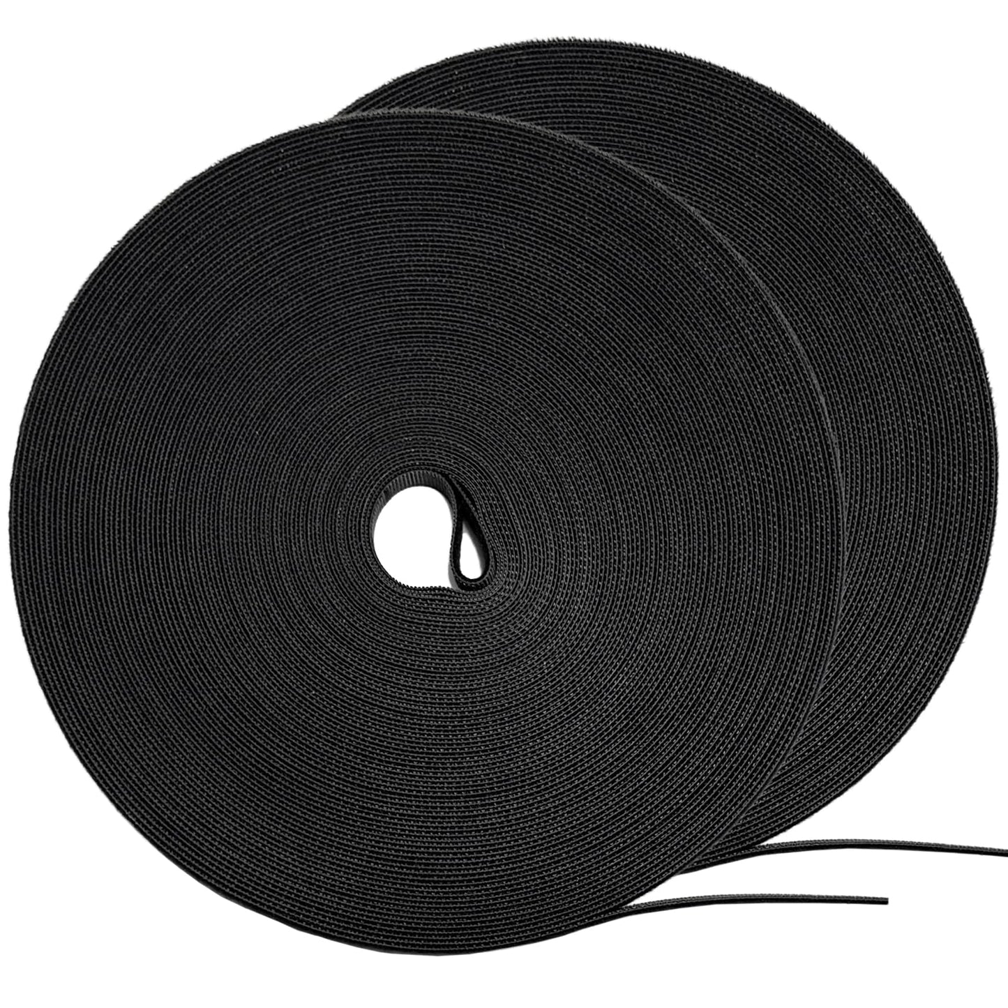 164ft x 1/2 inch Reusable Fastening Cable Ties, Hitotsu Hook and Loop Roll, Self-Gripping Bundling Strips for Cord Manage,Home, Office, Electrical Cords, Data Center, Host Room, Black, 2 Roll