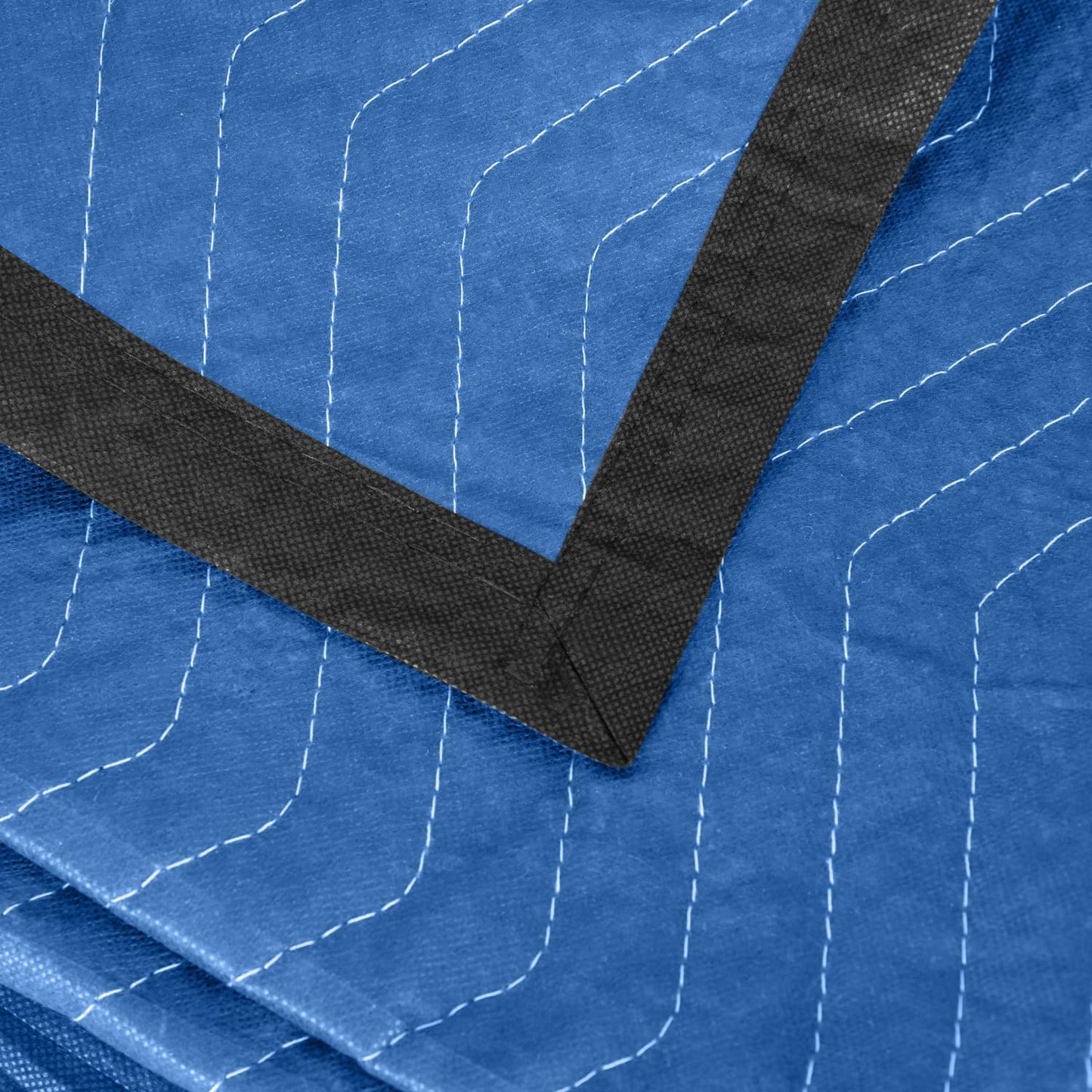Moving Blankets 12 Packs, Extra Large 80"x72" Furniture Moving Pads, Reusable Packing Blankets, Professional Quilted Furniture Shipping & Storage Pads for Couch Desk Cabinet Appliances, Blue and Black