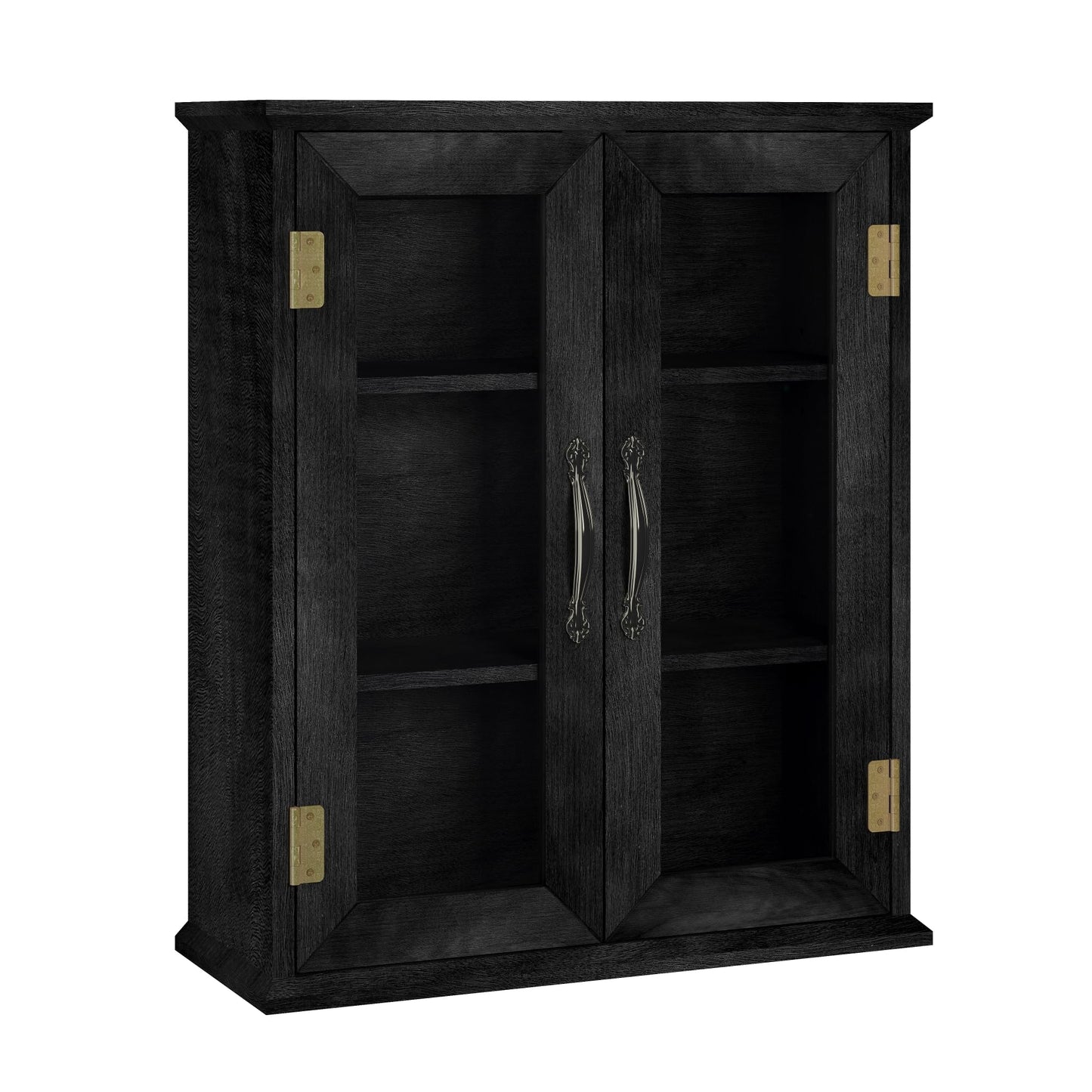ChooChoo Bathroom Wall Cabinet, Medicine Cabinet with Acrylic Doors, Wall Mounted Over The Toilet Storage Cabinet with Adjustable Shelves for Bathroom, Kitchen, and Laundry Room, Black