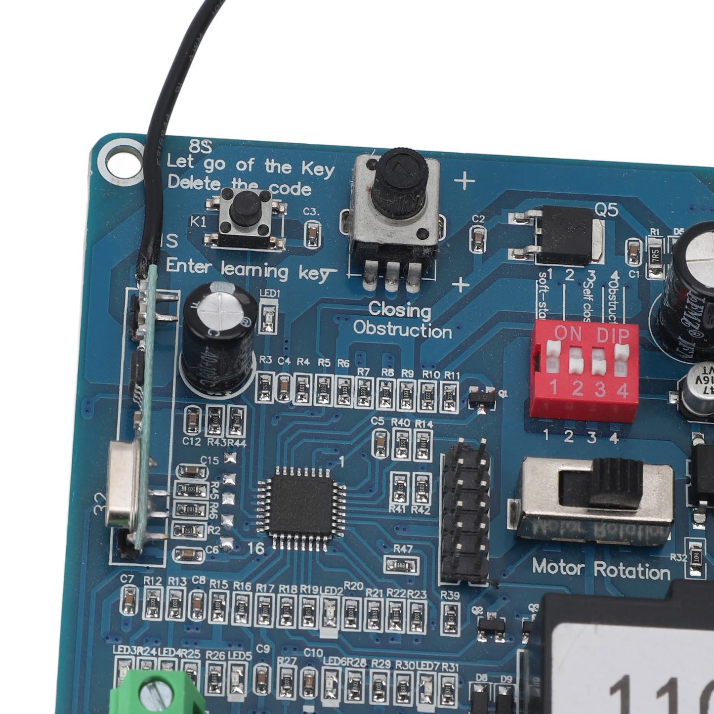 Universal Sliding Gate Opener Circuit Board, Remote Control Capability, 30m Remote Control Distance, Advanced Microcomputer Control (110V)