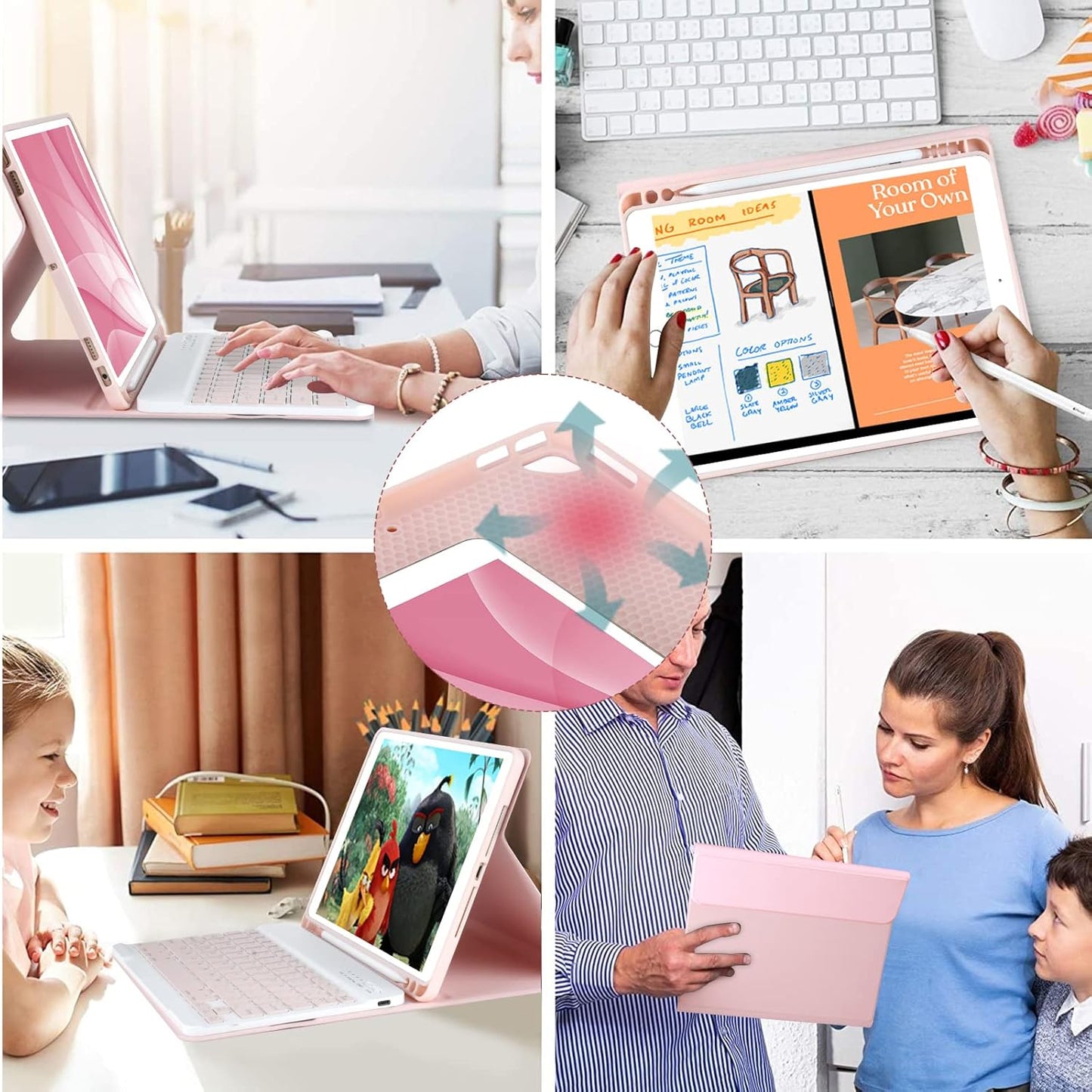 MMK 9th 8th 7th 10.2"/iPad 10.5"(3rd 10.5" iPad Generation Case with Keyboard, for iPad Generation Case with Keyboard