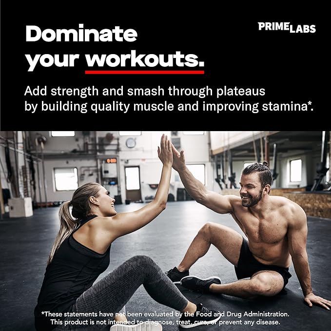 Prime Labs - Men's Testosterone Booster - Stamina, Endurance, & Strength Booster - 60 Caplets