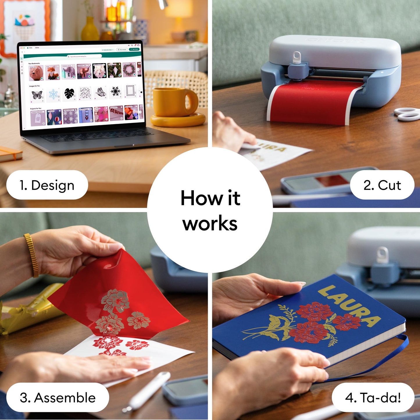 Cricut Joy™ 2 Essential Bundle + Digital Content, Blue - Ultra-Compact Cutting Machine - Perfect for Making Cards, Stickers, Labels, & More - Includes Supplies for 35 Projects + Bonus Digital Content