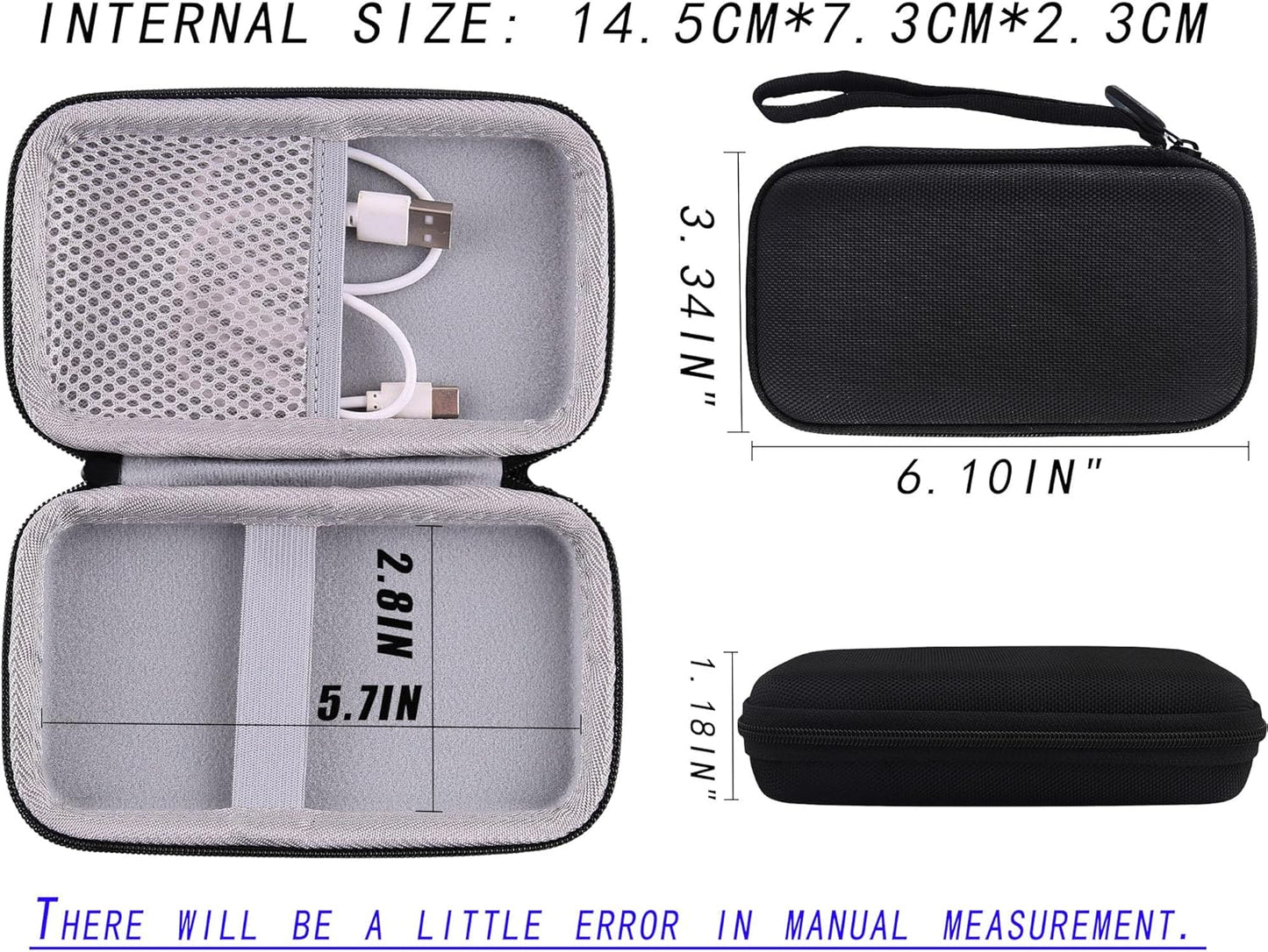 JINMEI R4/R5 2/R6 gen3/ M21 /JM21 MP3 Hard EVA Carrying Storage Case Compatible with HiBy Gen FiiO Portable Music