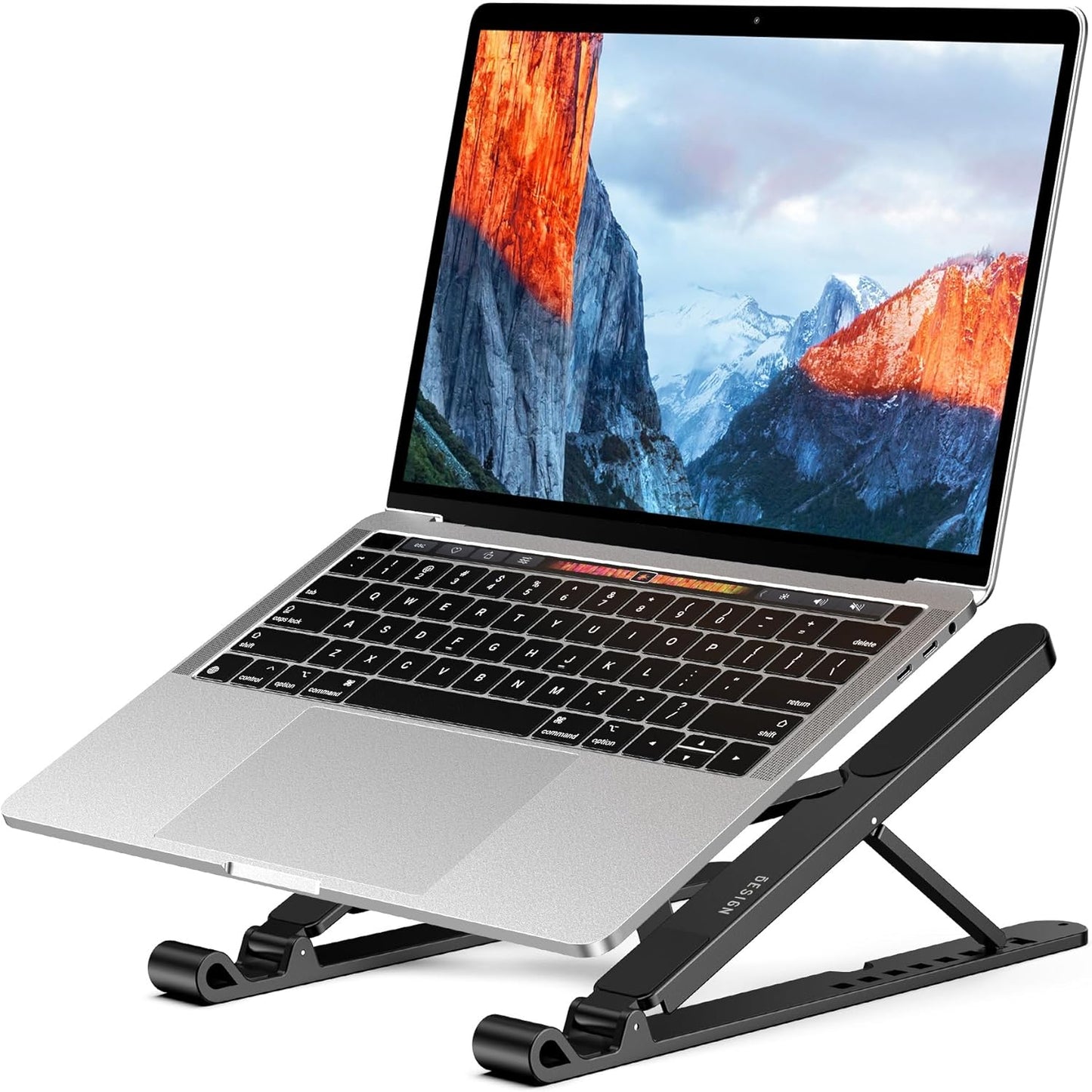 BESIGN LS01 10-14" Pro Ergonomic Laptop Stand, Plastic Laptop Riser, Portable and Adjustable Notebook Computer Holder