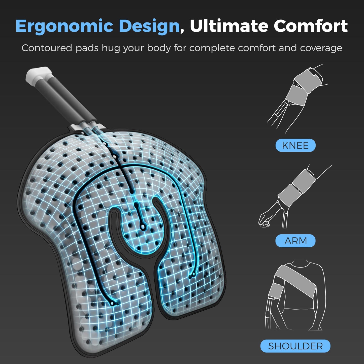 FUPTOS Cold Therapy Machine, Portable Ice Machine for Knee After Surgery with Adjustable Modes & Quiet Pump, for Shoulder Ankle Pain Relief, Cryotherapy Machine Post Surgery Recovery