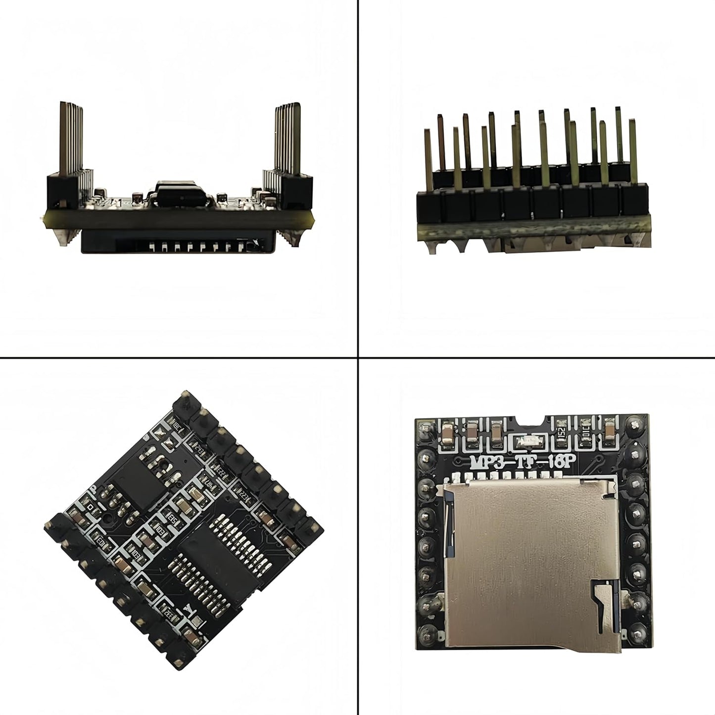 Yuuhseel 8PCS MP3 16P Mini Player Module Audio Voice Music Module Support TF Card Compatible with DFPlayer Code