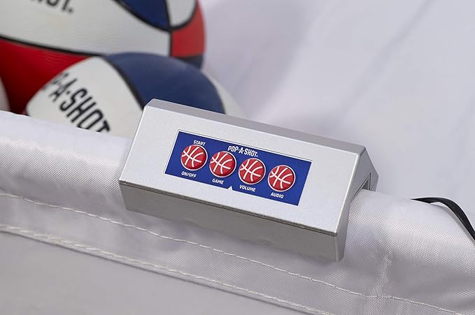 Pop-A-Shot - Pro Single Shot | Commercial Grade Arcade Basketball at Home | Infrared Sensor Scoring | 6 Game Modes | 4 Balls | Foldable Storage