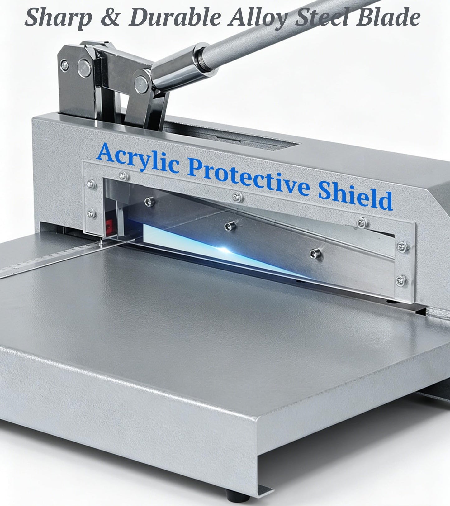 Manual Guillotine Sheet Metal Cutter, 12.4" Heavy Duty Sheet Metal Shears for Cutting Copper Aluminum PCB Board Circuit, Precise Clean Metalworking Cutter Machine with Safety Guard & Scale