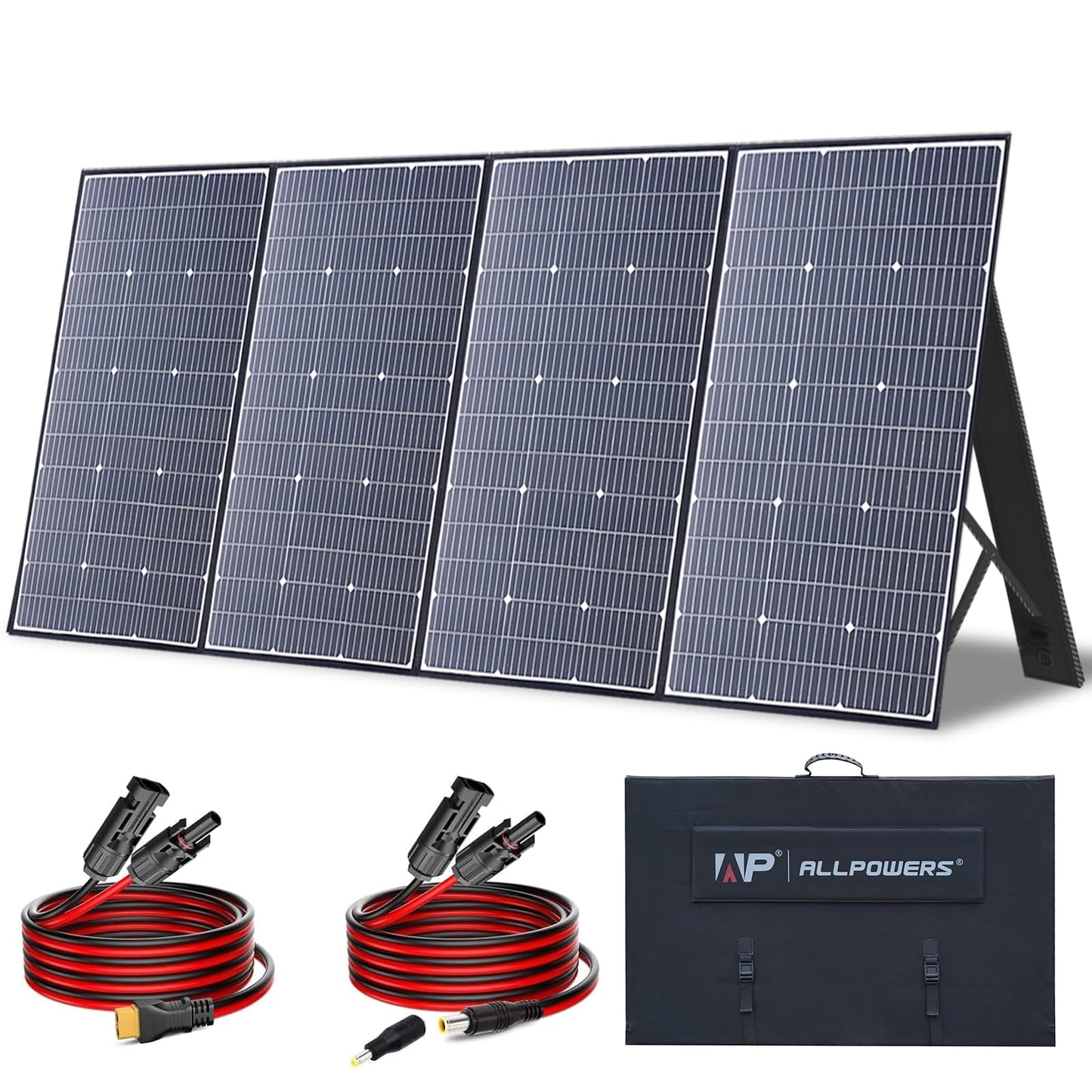 ALLPOWERS SP037 400W Portable Solar Panel, 23% Efficient IP66 Waterproof Foldable for RV Camping Home & 12V Systems, Compact Power Solution