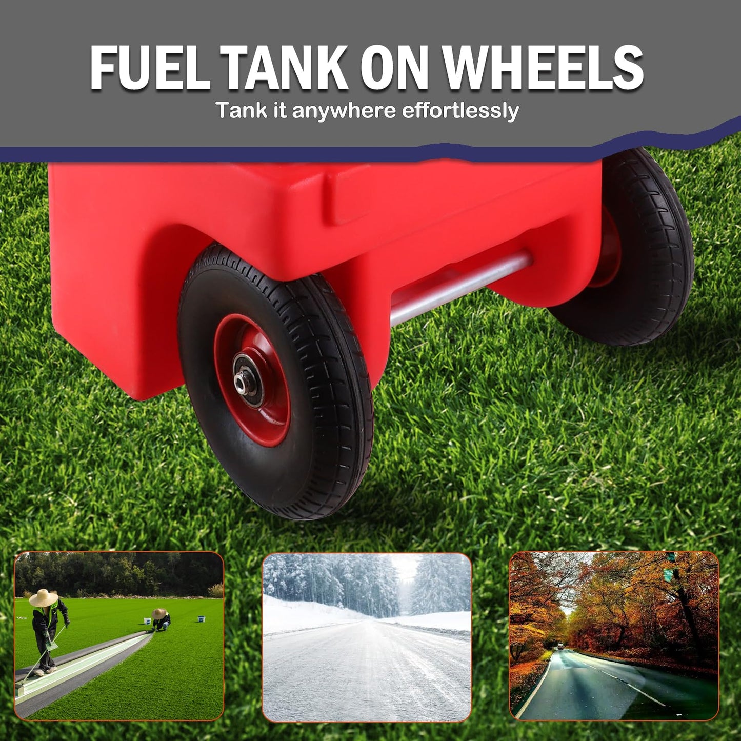 32 Gallon Fuel Caddy, Fuel Transfer Tank, Portable Gasoline Caddy Diesel Caddy with 12GPM Electric Pump for Cars, Motorcycles, Boats, Lawn Mowers, Snowblowers, Auto Fueling Nozzle