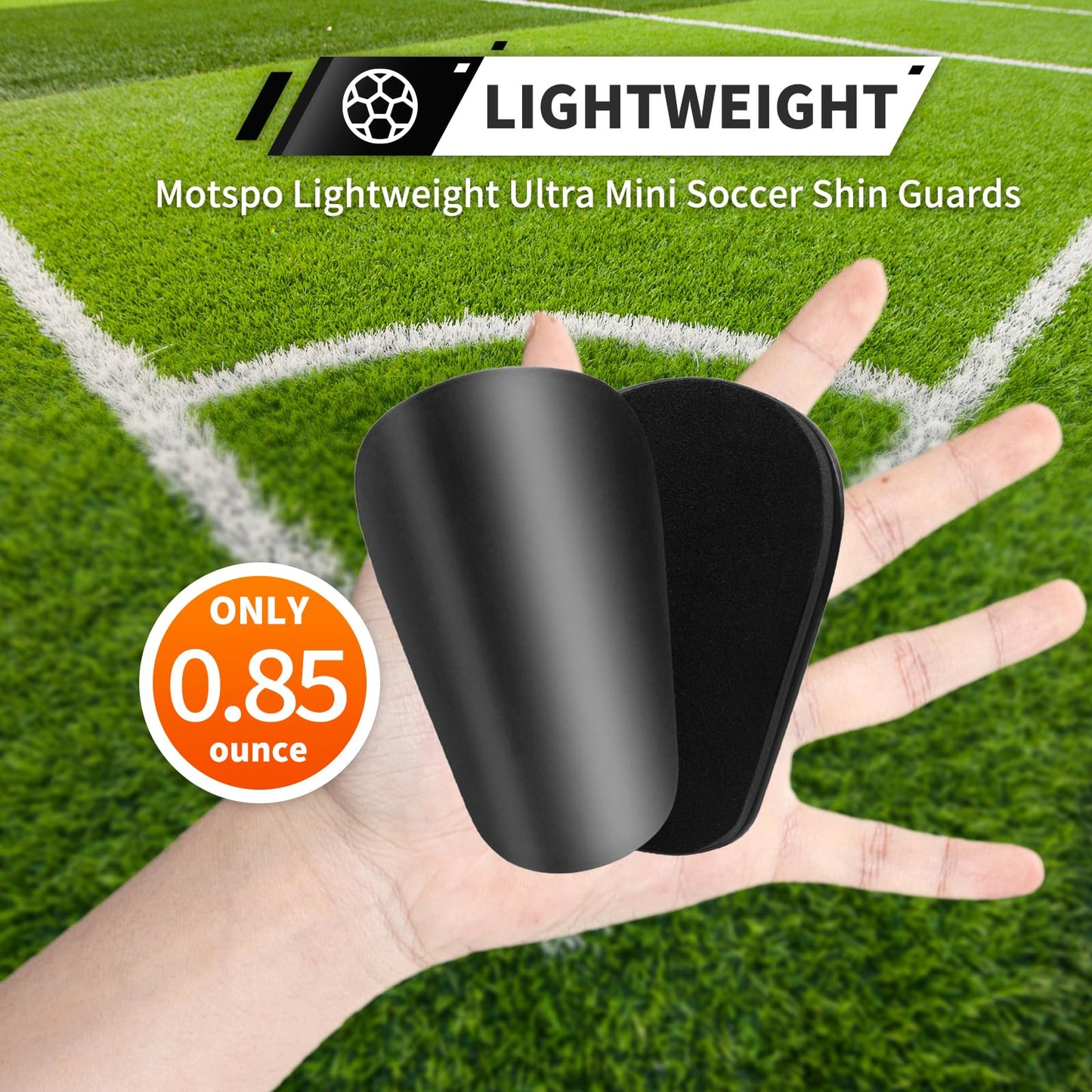 Motspo 2 Pairs Soccer Extra Mini Shin Guards for Toddler Kids Youth and Adults - Ultra Miniature Shin Guards Soccer - Extra Small Shin Pads So Light and Comfortable for Boys, Girls, Men, and Women
