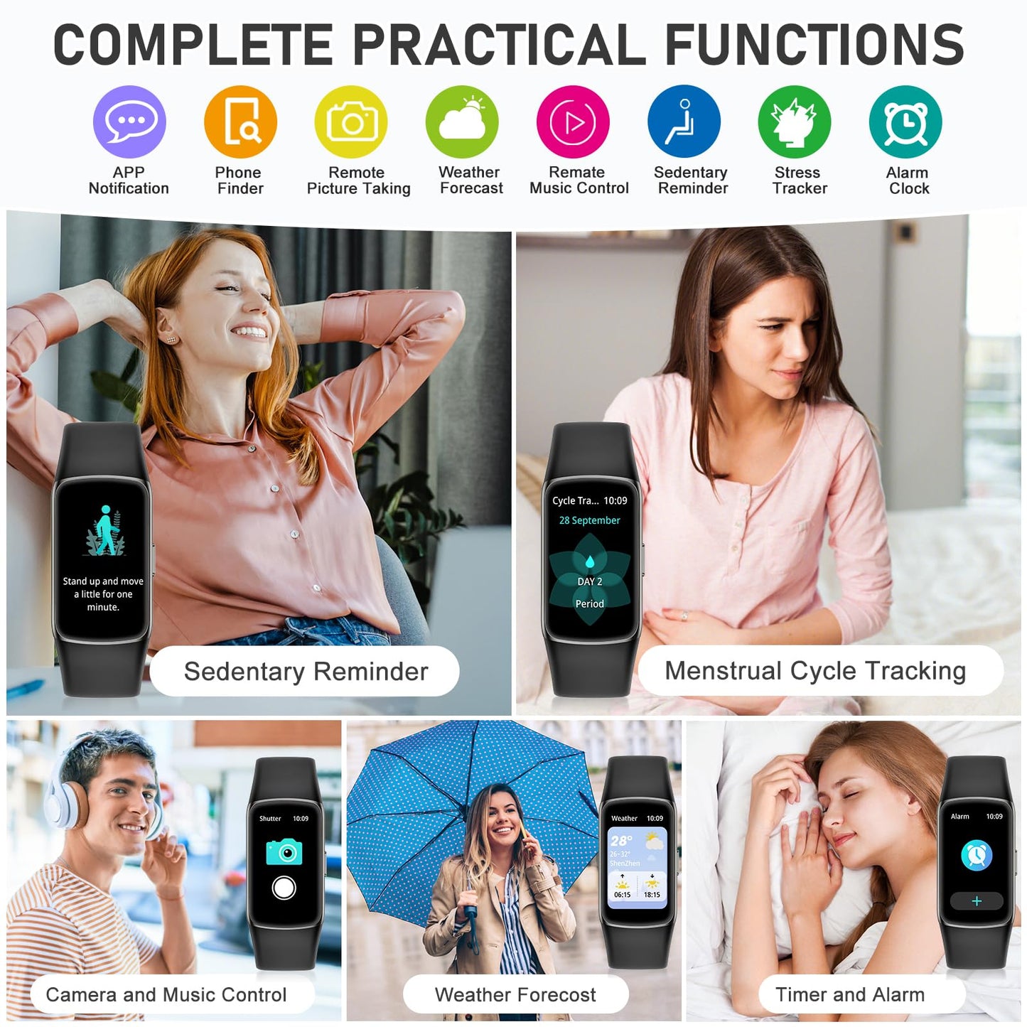 Fitness Tracker, Activity Tracker with 24/7 Heart Rate Blood Oxygen Sleep Monitor, 123 Sports Modes Step Counter, 1.47'' HD Screen Fitness Watch, Smart Watches Pedometer for Women Men Android/iOS