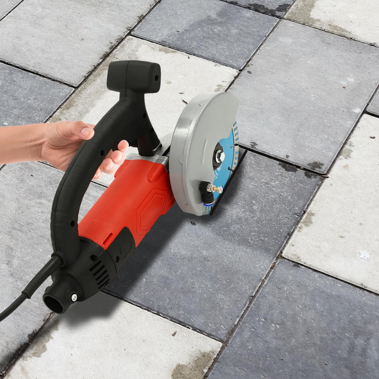 Electric Concrete Saw, 9 in Concrete Saw-Concrete Cut off Saw Wet Dry Concrete Saw Cutter 3000W Corded Circular Saw