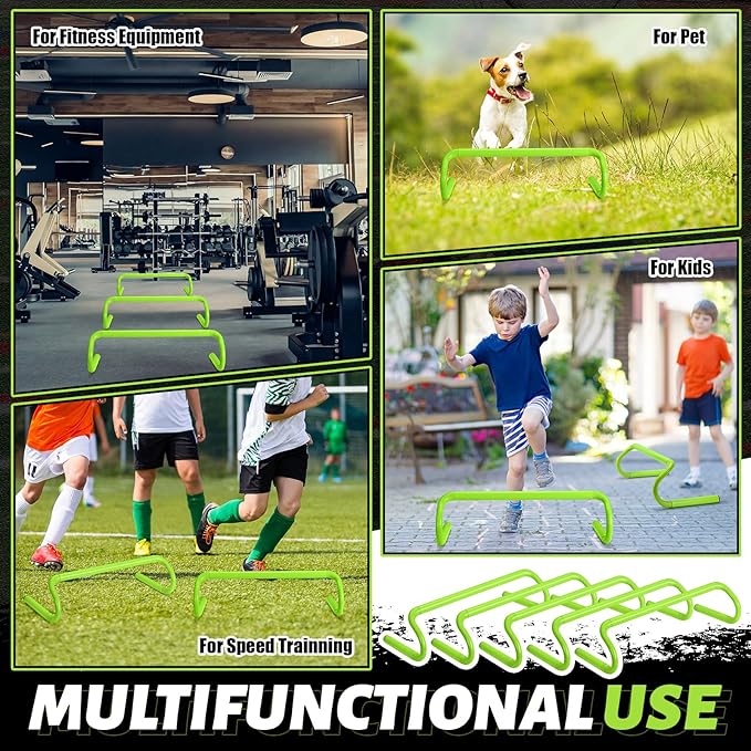 Wettarn 10 Pcs Speed Agility Training Hurdles Detachable Durable Hurdle Agility Plyometric and All Purpose Speed Training Equipment for Athletes Soccer Basketball