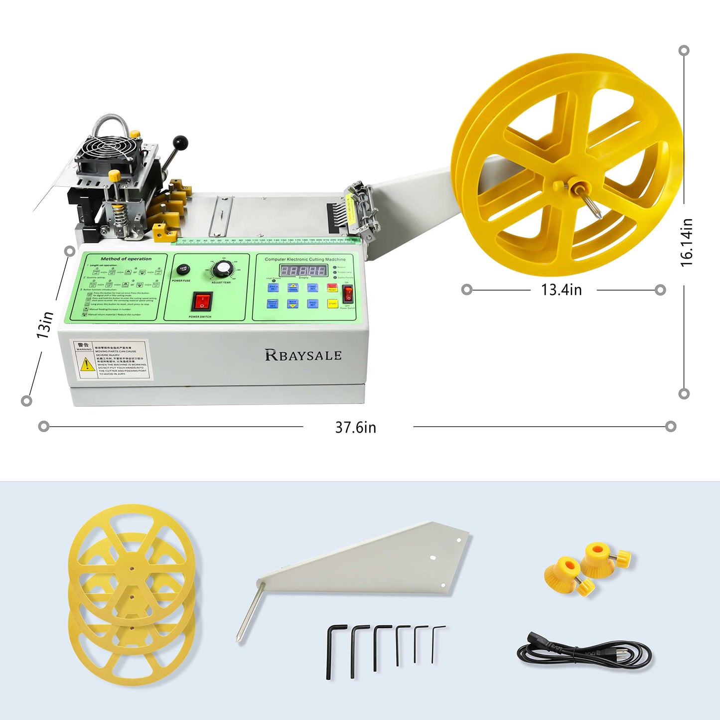 Webbing Cutter, Automatic Hot and Cold Braided Tape Cutting Machine for Ribbon Elastic Band Webbing Zipper Tape