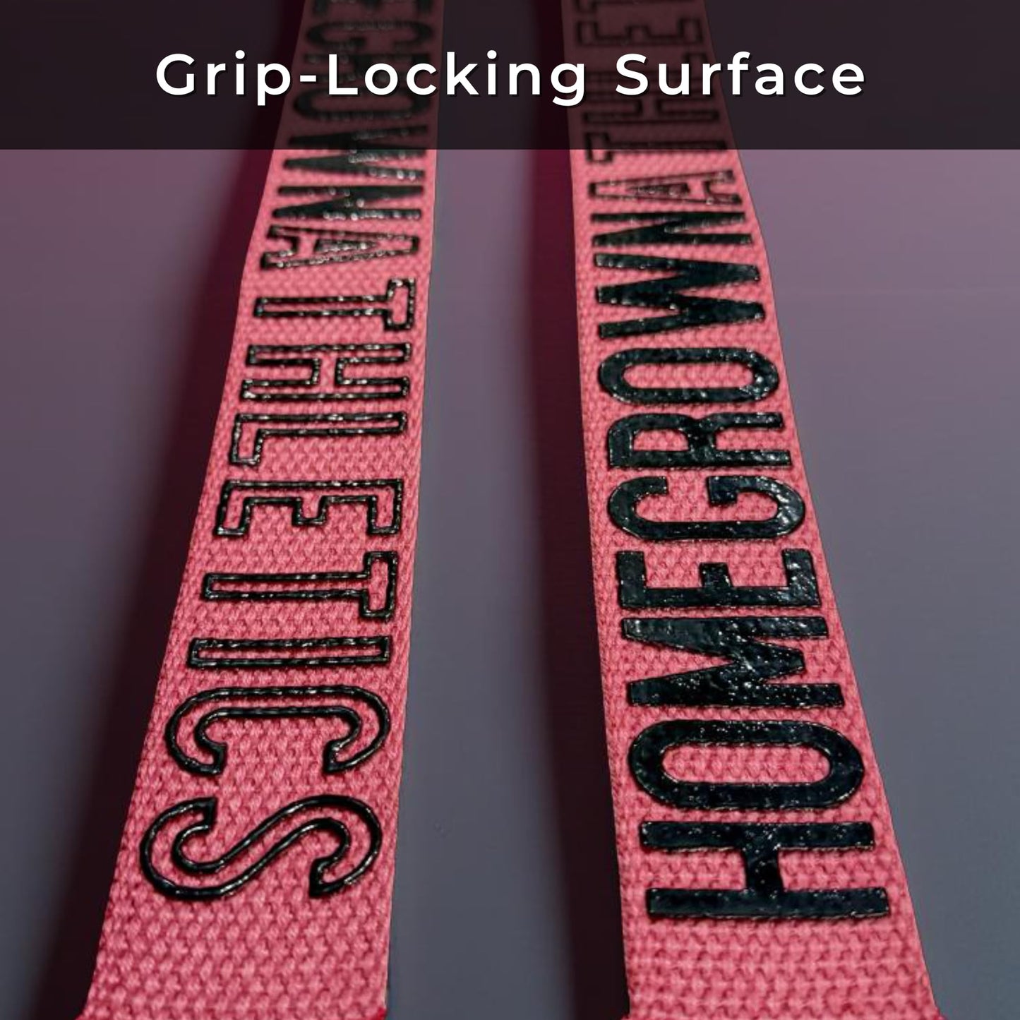 Homegrown Athletics Heavy Duty Lifting Straps for Weightlifting – Padded Wrist Straps for Deadlifts, Pull Ups, Bodybuilding and Powerlifting, Pink