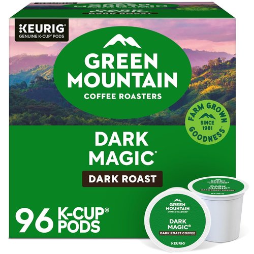 Green Mountain Coffee Roasters Dark Magic Coffee - Dark Roast K-Cup Pods, 96 Count for Keurig