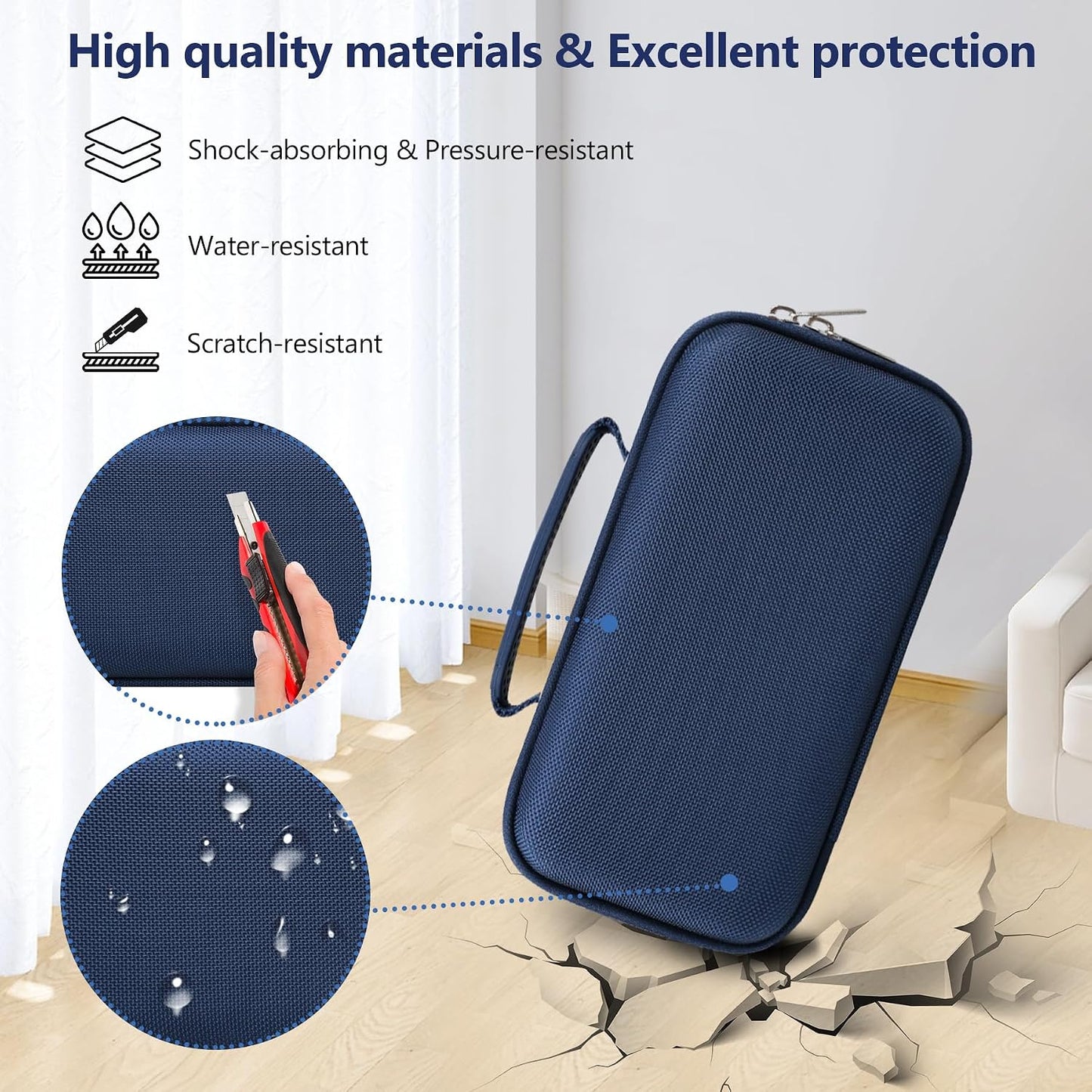 Supmay Hard Carrying Case for Blue Tees Golf Player+ / Golf Player Pro GPS Speaker with Touch Screen Display, GPS