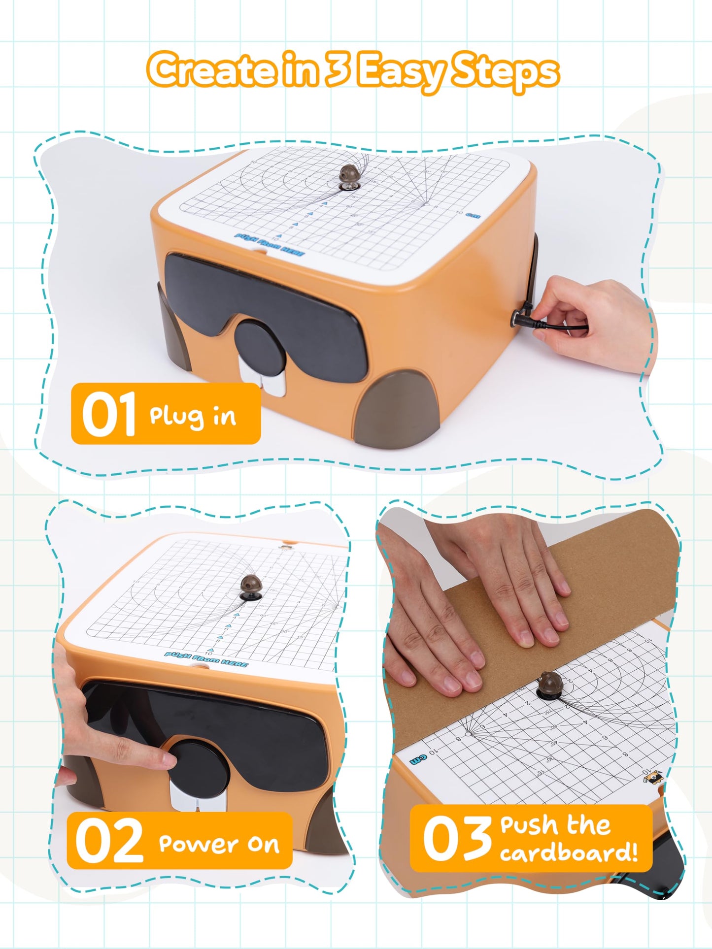 BEAVERBOT Cardboard Cutter for Kids, Safe DIY Cardboard Construction Tool Kit, Educational Craft Toy for 4+ Boys and Girls, for Creativity Projects 3D Models