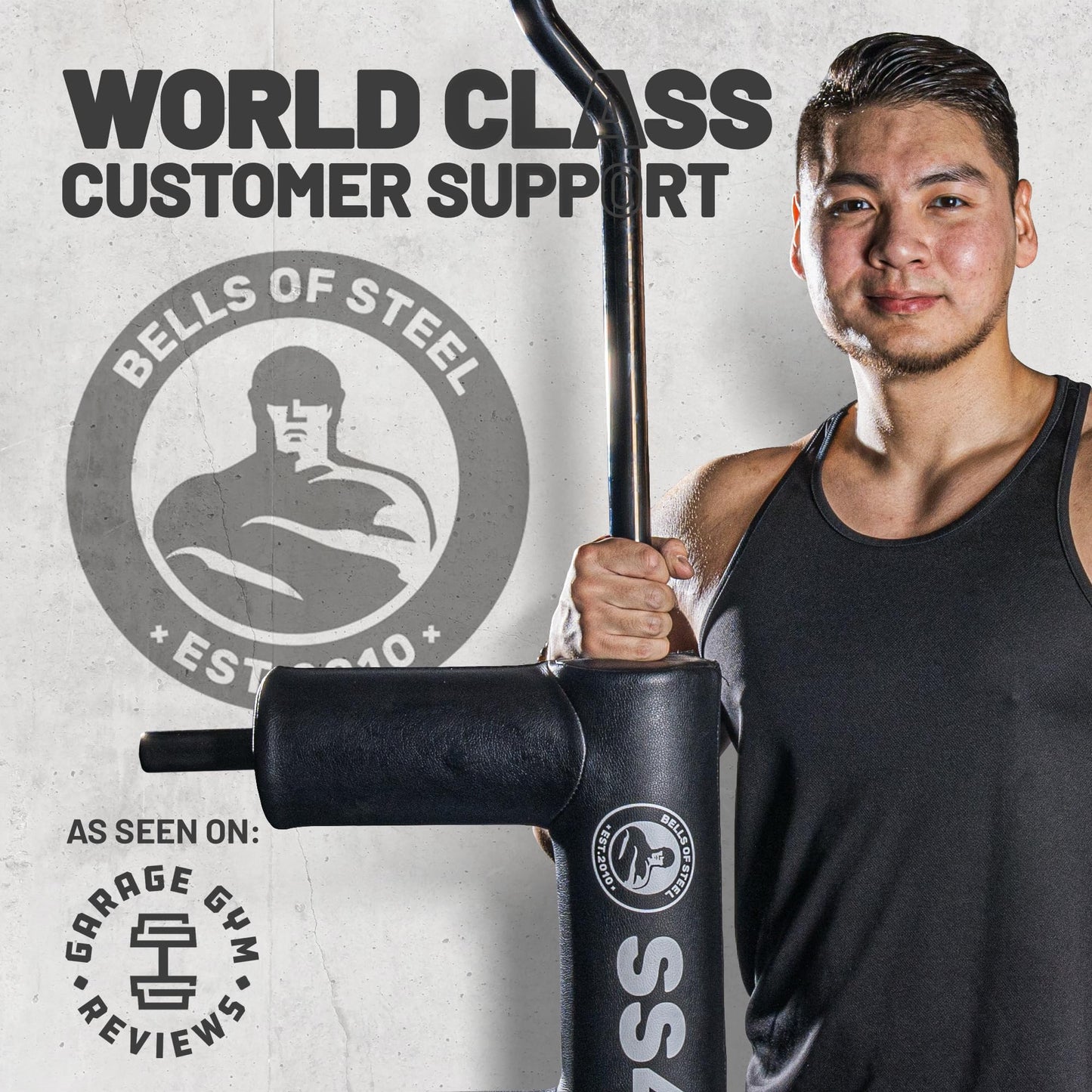 Safety Squat Bar [Bells of Steel] Safety Squat Barbell 4.0, Black Titanized Sleeve and Shaft Coating, Premium Padded Barbell Pad, 45.6lb, 1500lb Weight Capacity