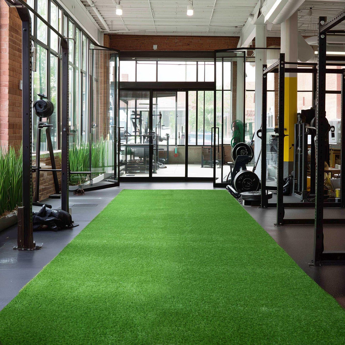 Yescom Sports Sled Strips Turf Gym Turf Flooring for Weight Sled Push Gym Equipment Outdoor Indoor Use 33'x3'(100 Sq.Ft) 1.38" H