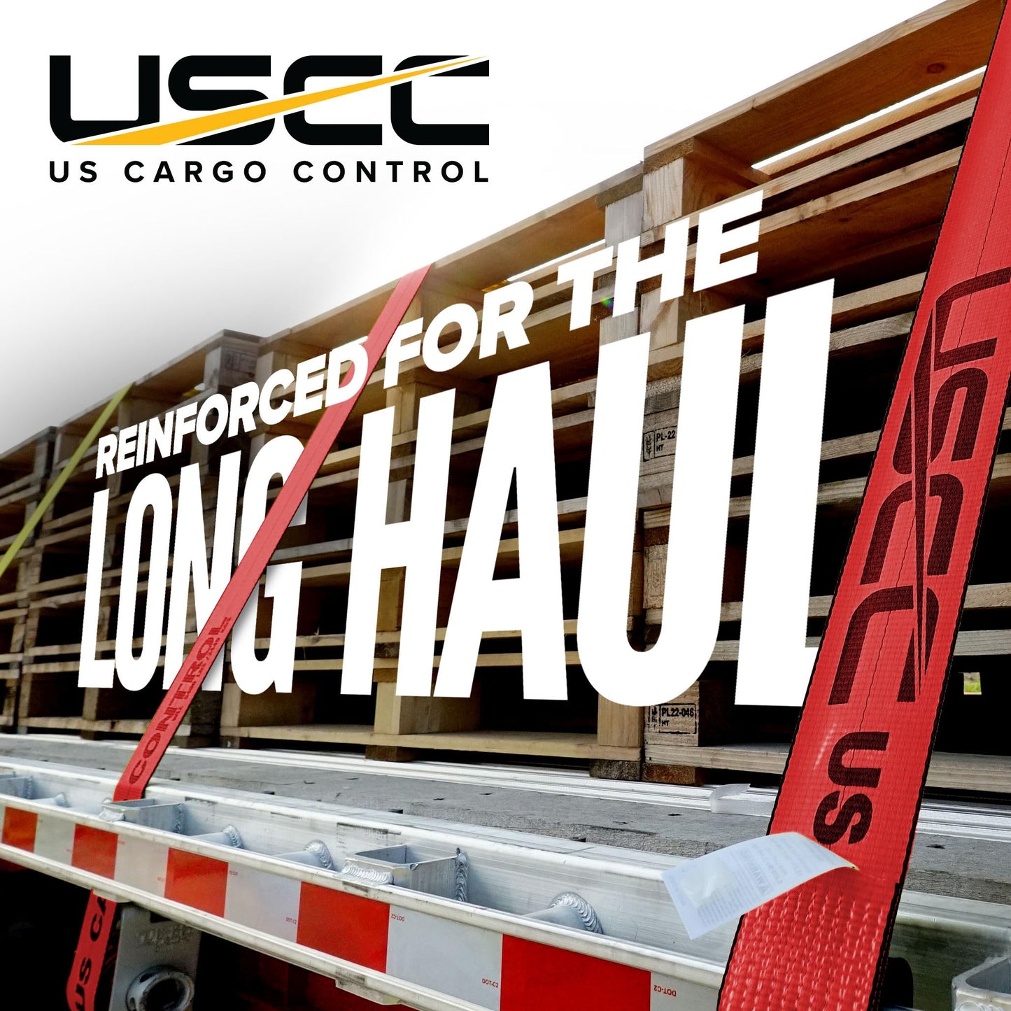 US Cargo Control Winch Straps 4" x 30' (10-Pack), 5,400 LBS Working Load Limit, Heavy Duty Flatbed Tie Downs with Flat Hooks, Red 4 Inch Straps for Flatbed Trailer, Truck, and Cargo Securement