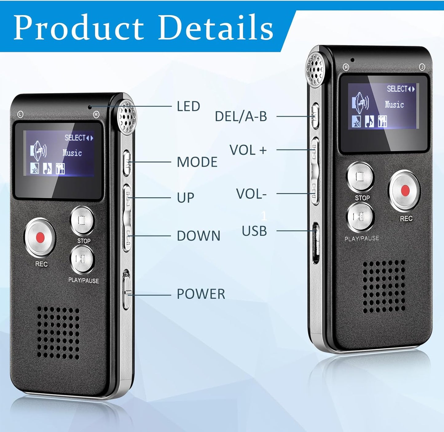Dunzy 5 4 Pcs EVP Recorder Ghost Hunting Kit Paranormal Digital Voice Recorders with LED Motion Activated Cat Balls