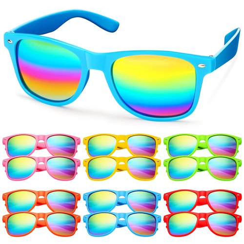 JOYIN 12 Pcs Kids Sunglasses Party Favors bulk, Neon Sunglasses with UV Protection for Children. Pool Party Favors, Goody Bags for kids Birthday