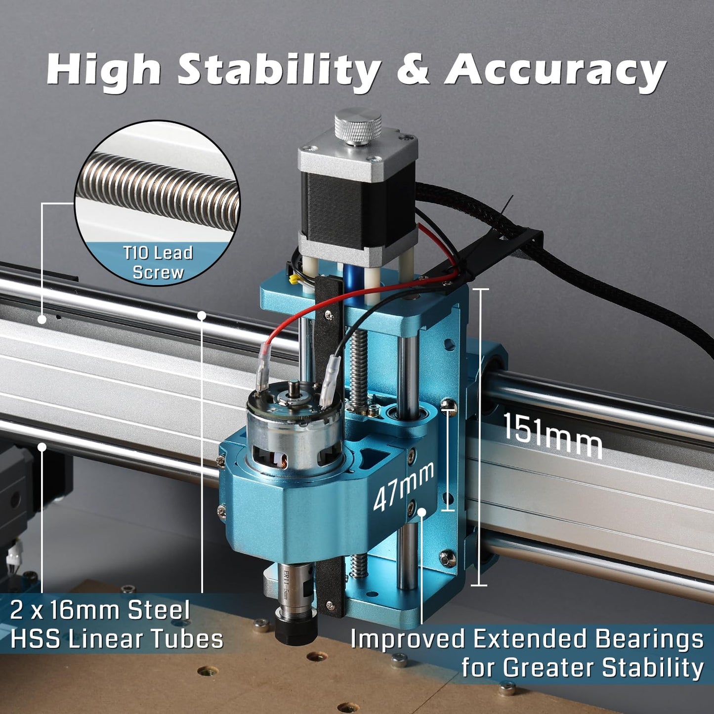 Genmitsu CNC Router Machine 4040-PRO for Woodworking + Air-Cooled 300W Brush DC Spindle Motor