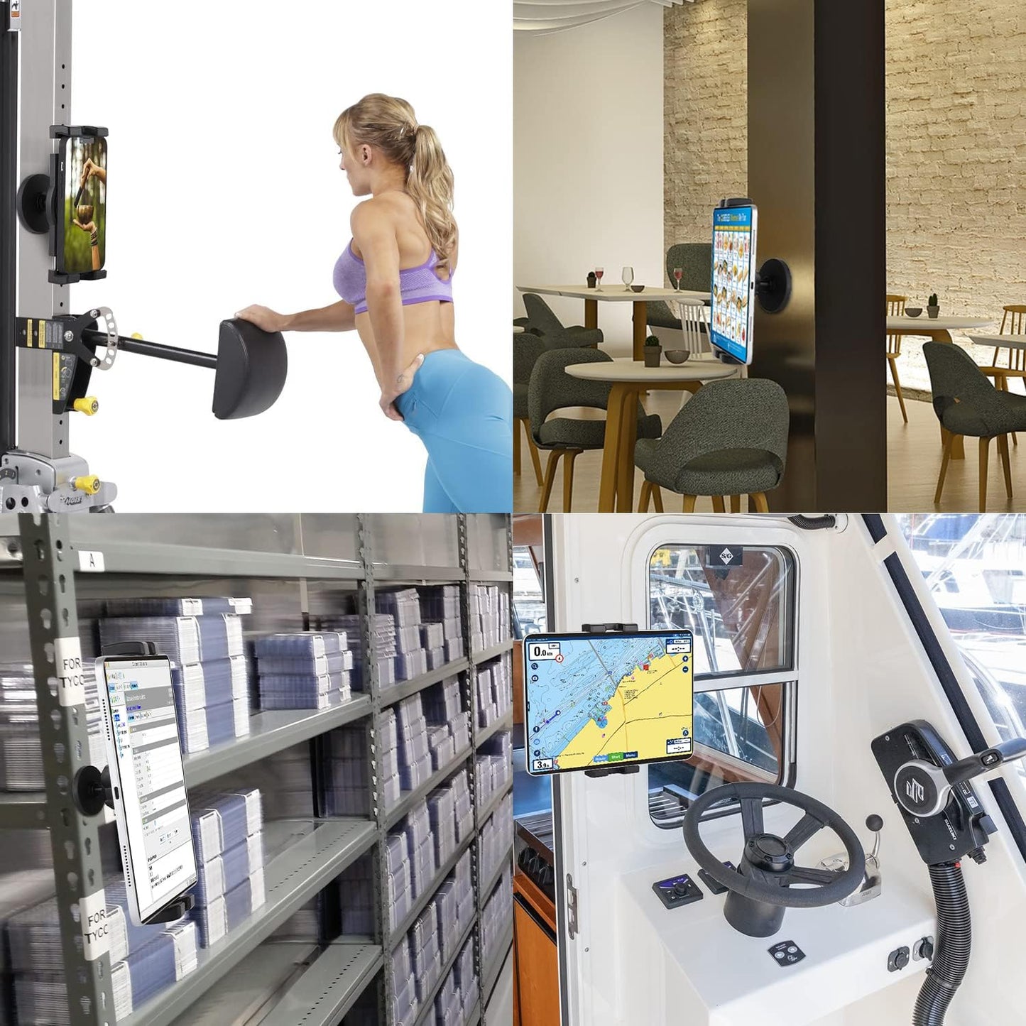 Mippko 4.7~12.9" Magnetic Tablet Holder Fridge iPad Mount for Vehicle/Cabinet/Metal Shelf/Whiteboard,Strong Magnetic