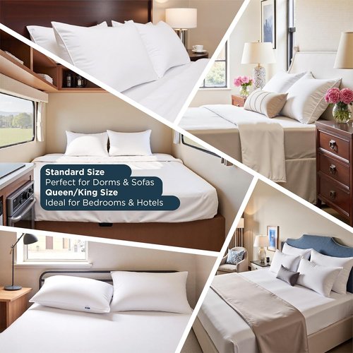 Bedsure King Size Pillows Set of 2 - Soft Down Alternative Hotel Collection for All Sleep Positions, 28"x19", White