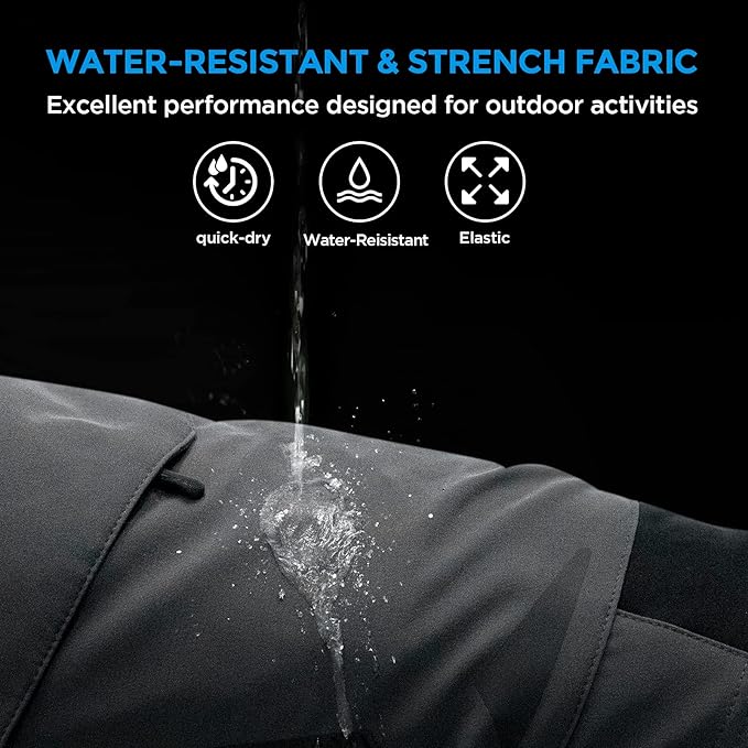 XKTTAC Men's Outdoor Quick Dry Lightweight Stretchy Shorts for Hiking, Tactical, Camping, Travel with 6 Pockets