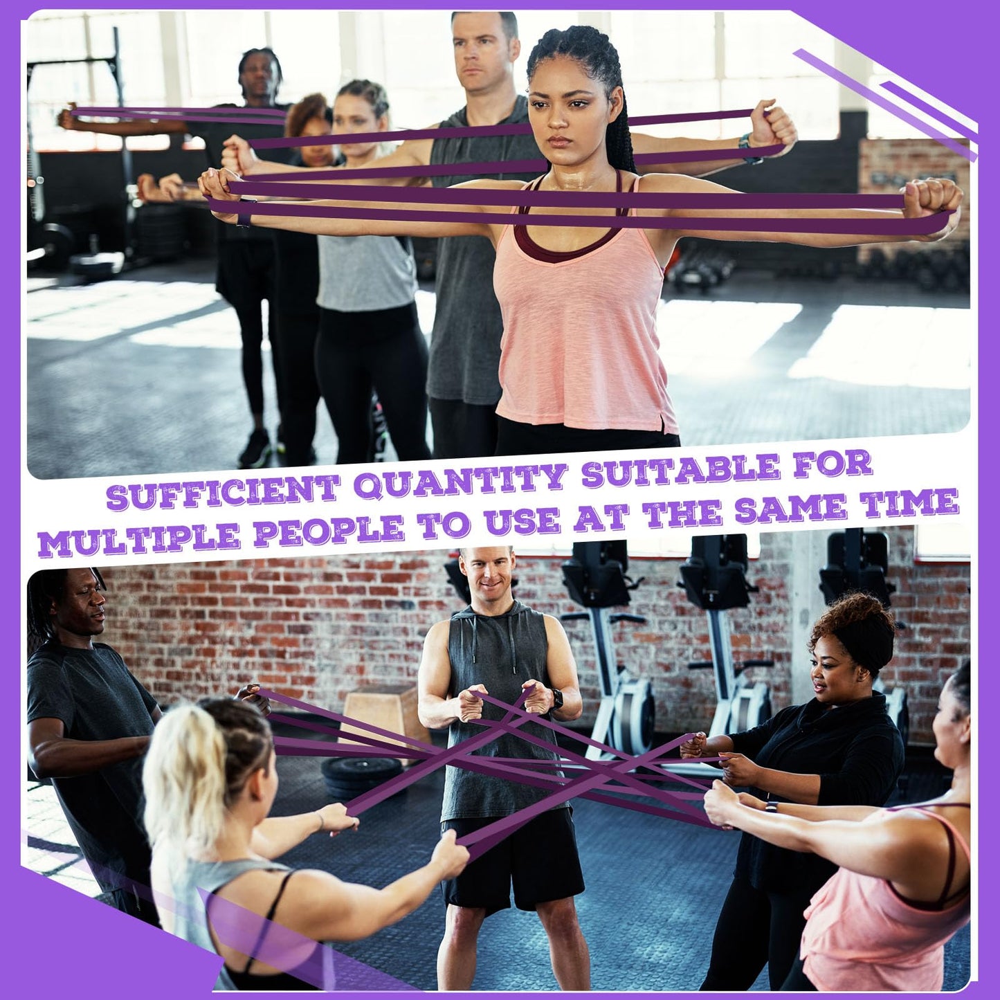 Foilswirl 16 Pcs Resistance Bands 35-85 lbs Pull up Assistance Bands Exercise Workout for Working Out Muscle Training Therapy Muscle Training Men and Women (Purple)