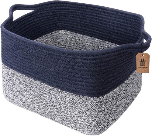 Goodpick Cube Storage Bins - Versatile Woven Baskets for Closet & Office | 13'' x 10'' x 9''