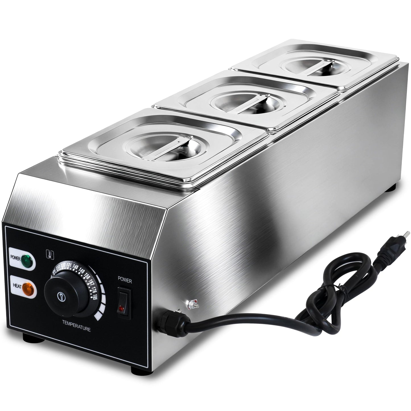 Chocolate Tempering Machine, 3 Tanks Chocolate Melting Pot, 1200W Stainless Steel Commercial Electric Chocolate Melter Fondue Pot for Chocolate, Butter, Cheese, Cream, Candy, Milk, Coffee, Desserts