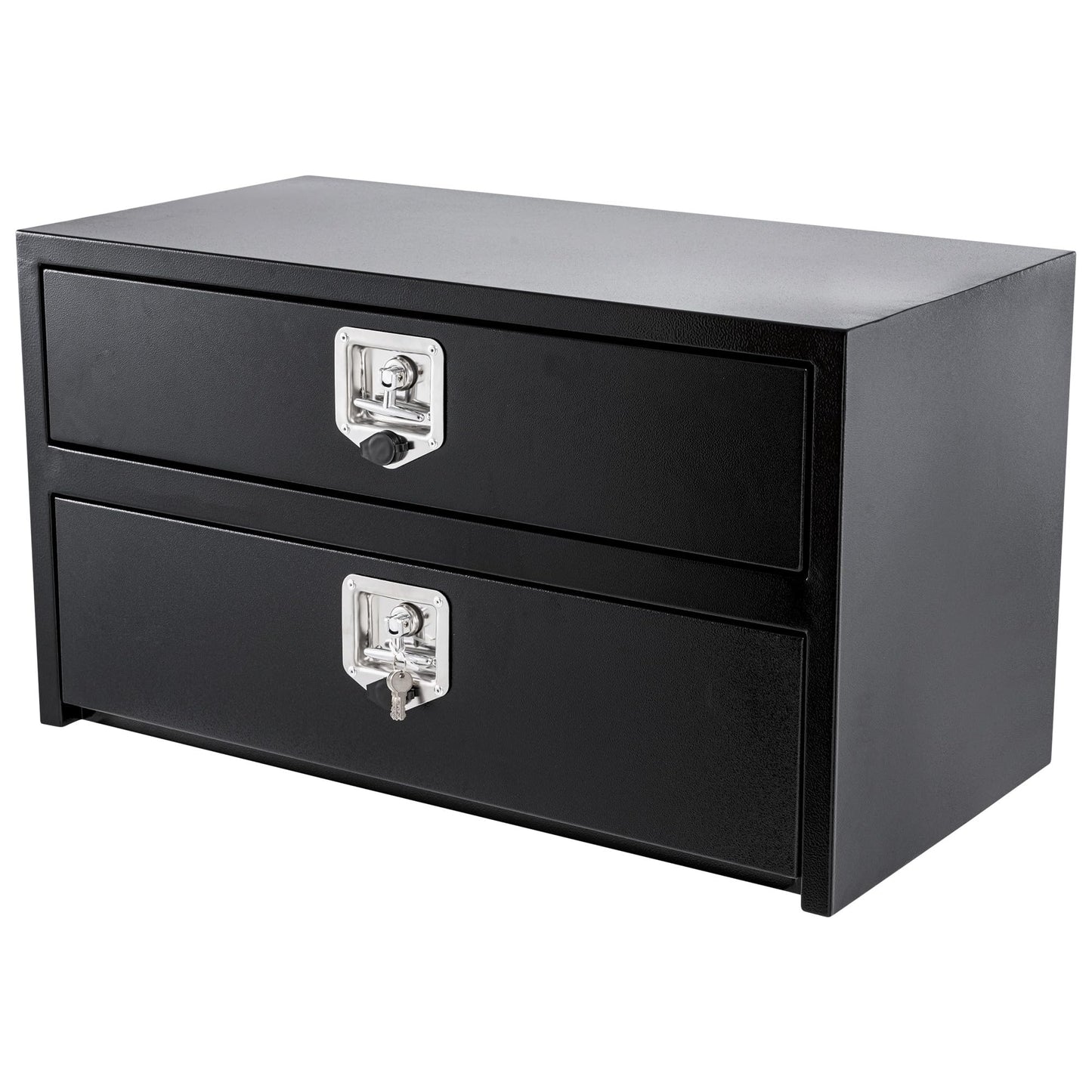 MOVECOM 36 Inch Truck Tool Box,T-Handle Lock Heavy Duty Steel Storage Tool Box, Tool Chest Organizer Lock and Keys, For Pickup, Truck Bed, RV, Trailer, Waterproof Box, Durable 36"x 18"x 20" Black