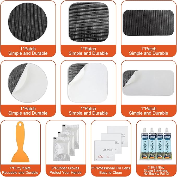 Self-Adhesive Trampoline Patch Repair Kit | Repair Trampoline Mat Tear or Hole in a Trampoline Mat Ground Stakes