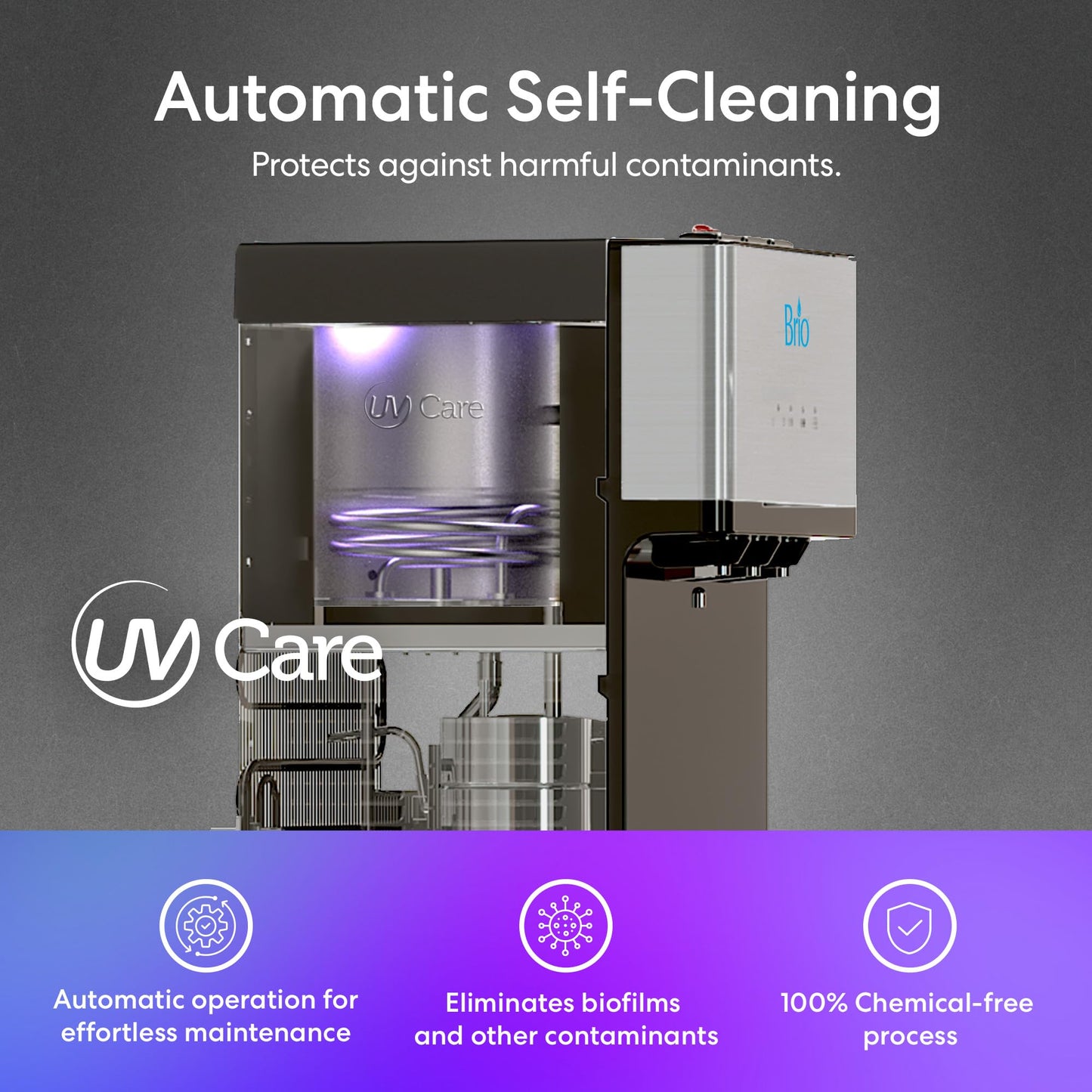 Brio Self Cleaning Bottom Loading Water Cooler Water Dispenser – Limited Edition - 3 Temperature Settings - Hot, Cold & Cool Water