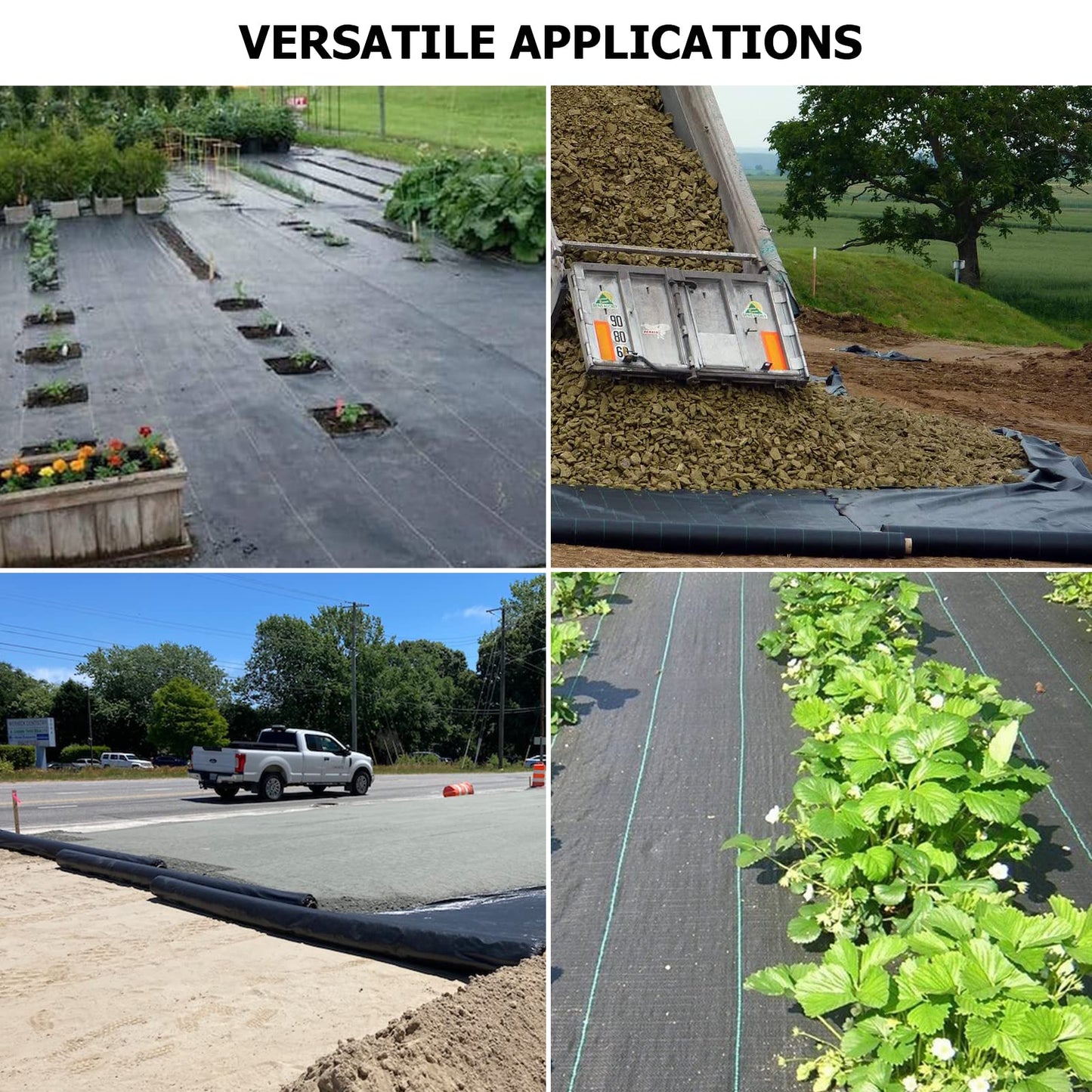 Driveway Fabric 6.5x300 ft - Commercial Weed Barrier, Heavy Duty 3.5OZ Landscape Fabric for Road, French Drain, Erosion Control, Construction Projects