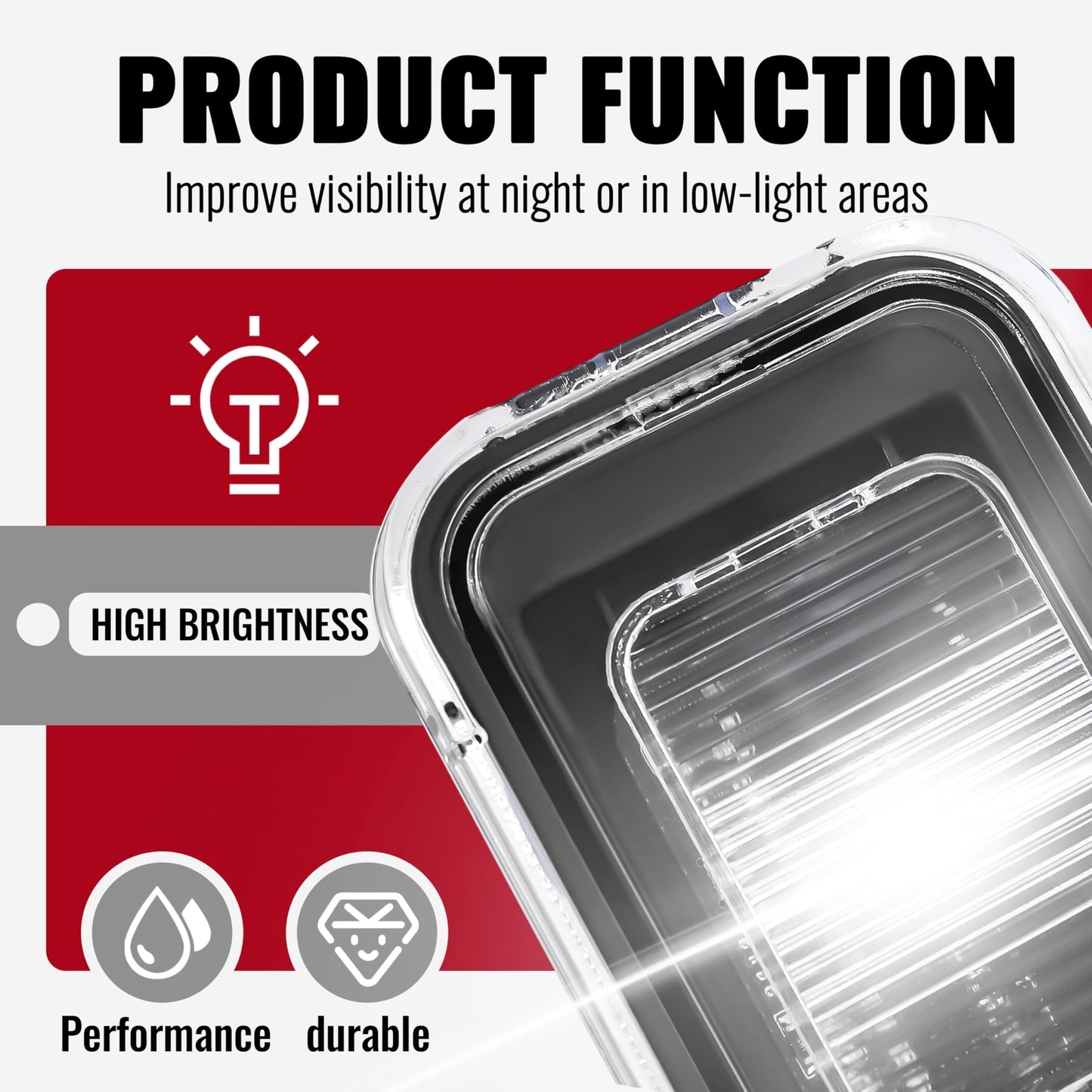 KUAFU LED Bed Lighting Kit for 2020-2023 Toyota Tacoma, Clear Lens, Plastic, Model GO-2277