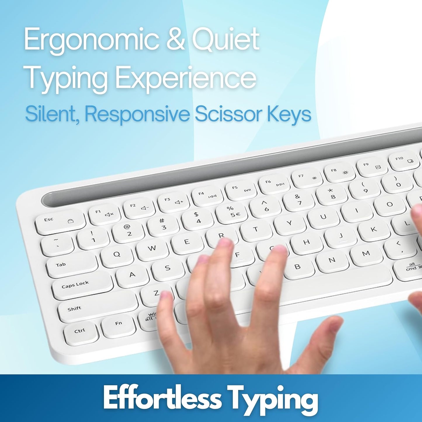 MANHATTAN Set 2.4 180580 Wireless Keyboard and Mouse Bluetooth & GHz for Multi-Device Switching Wireless Keyboard