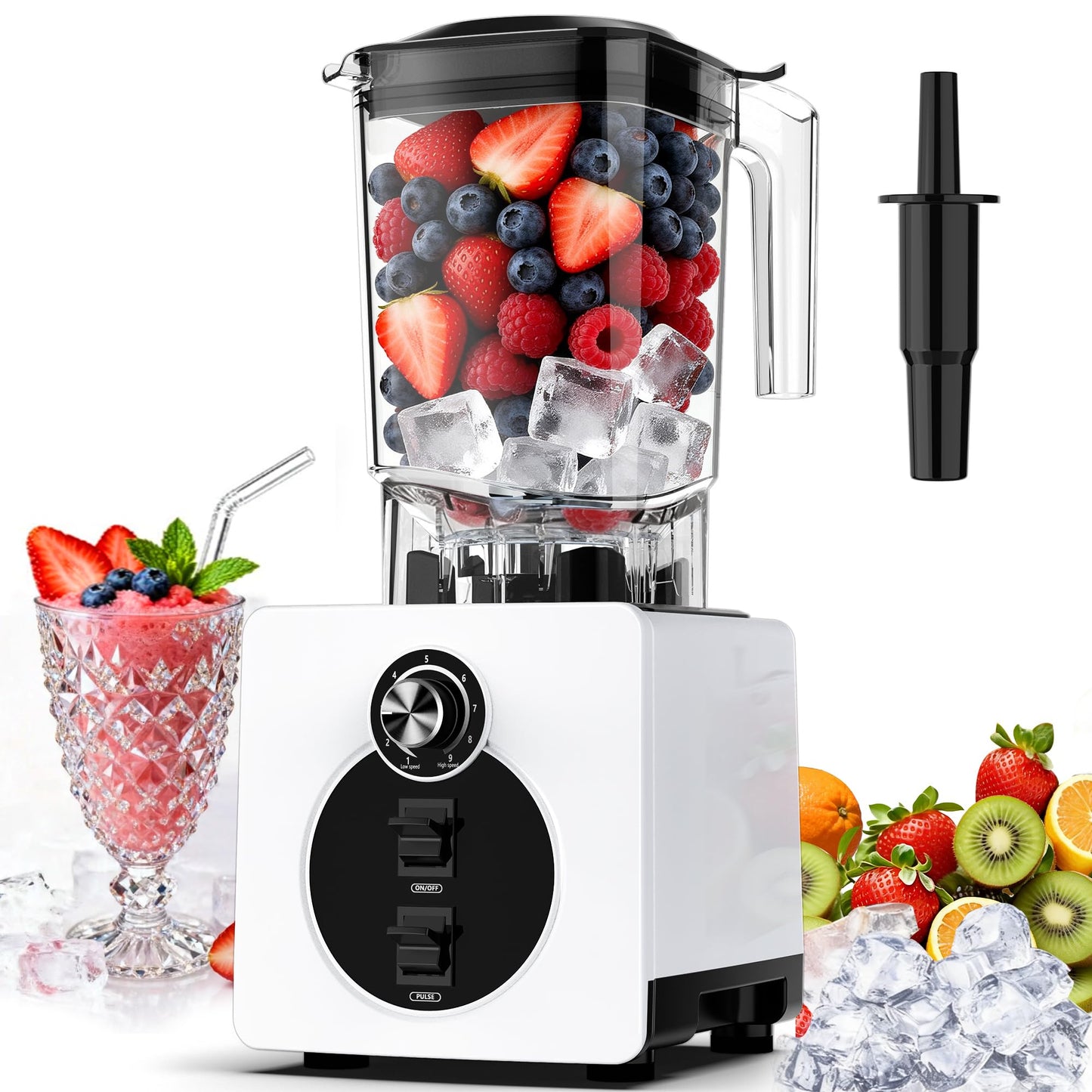 AIZIYO Commercial Blender, 2200 Watts High Speed Blender, 60 Oz BPA-Free Pitcher, Professional Countertop Blenders for Ice Crushing, Frozen Drinks, Milk shakes & Nut Milk