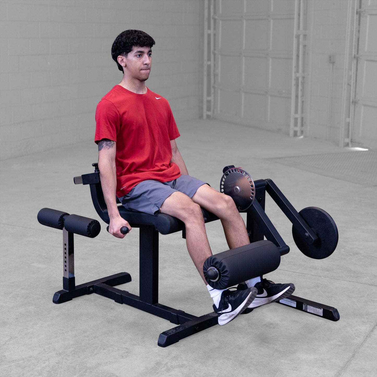 Body-Solid (GCEC340B) CAM Series Adjustable Leg Extension and Curl Machine - Comfortable, Heavy-Duty Home Gym Equipment for Hamstring and Quad Workouts - Black/Gray