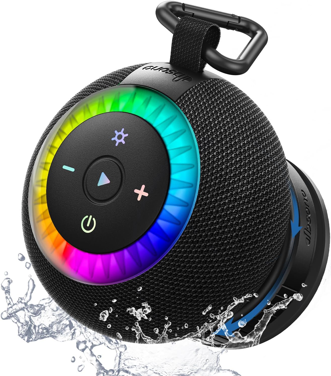 dbsono 360 IPX7 Shower Speaker Bluetooth Waterproof Portable: Surround Sound, Suction Cup Removable with Vacuum Exhaust