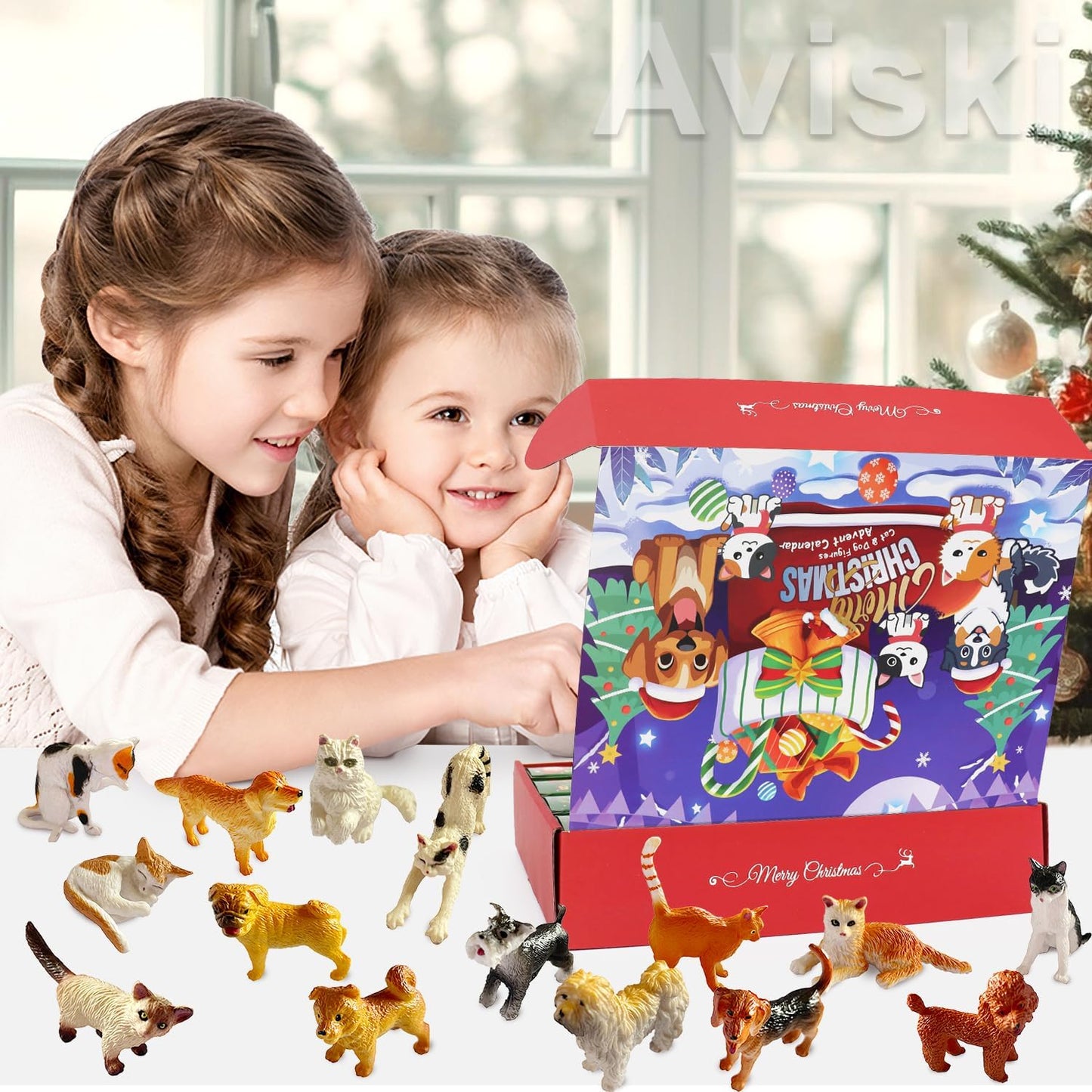 Regine Switzerland Christmas Advent Calendar - 24 Animal Figurines for Kids & Adults | Holiday Countdown Decor