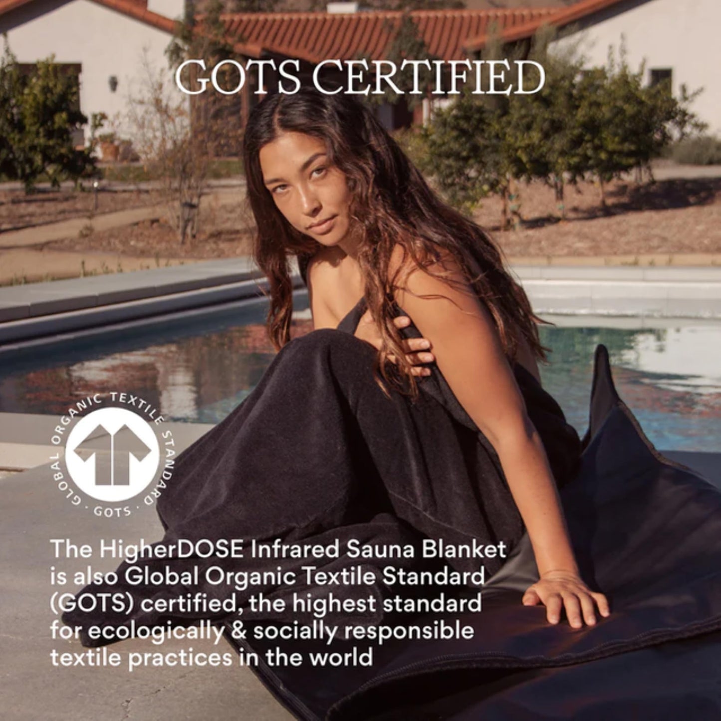 HigherDOSE Infrared Sauna Blanket Towel Insert - Reusable & Machine-Washable Liner for Infrared Blanket - 100% Organic Cotton Sauna Towel - Absorbs Sweat & Simplifies Clean-Up (30" x 69")