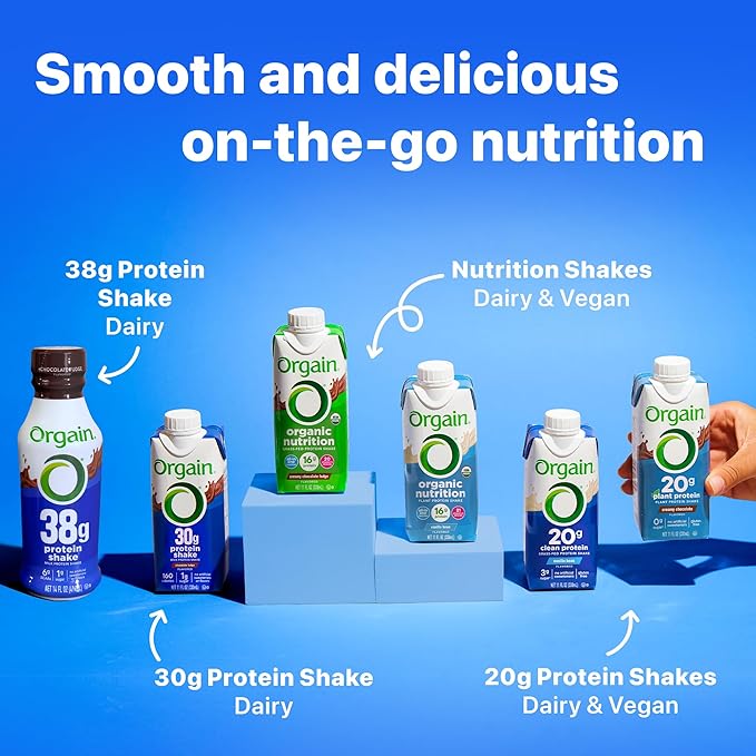 Orgain 30g High Protein Shake, Dairy Isolate Milk Protein, Fruity Cereal, 5g BCAAs, <1g Sugar Per Serving, Meal Replacement, Ready to Drink, Keto Friendly, Gluten-Free 11 Fl Oz (Pack of 12)