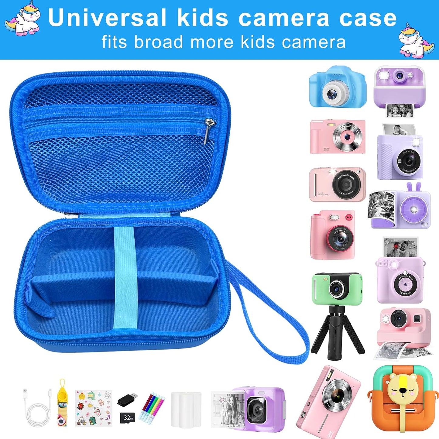 Makolle Kids Camera Case Compatible with Goopow/ESOXOFFORE Seckton/Dylanto/CIMELR Children Digital Video Camera Toys